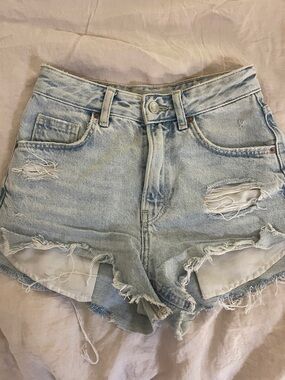 Bershka Light Wash Denim Shorts